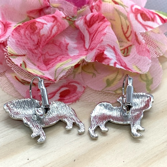 Enamel Dog Earrings - Picture 2 of 4